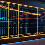 **

Prompt: A multinational corporation headquarters. Data flowing across borders, represented by glowing lines connecting computers and servers in different countries. Security protocols like firewalls and encryption symbols layered on top. Emphasize the complexity and challenges of international data management.

**