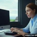 데이터 복구 소프트웨어 비교 - **Prompt:** A close-up shot of an adult individual (male or female, fully clothed in smart casual we...